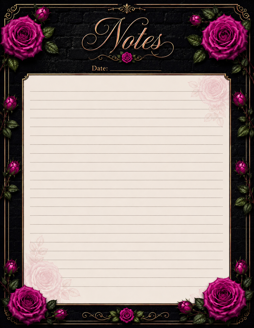 Dark Romance Planner — Complete Set (Digital Print)
