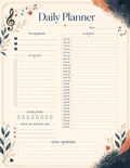 Music Daily Planner (Botanical)