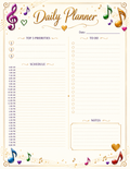Colorful Music Daily Planner