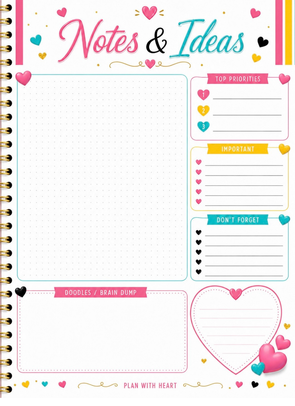 The Day Planner Collection — Printable Planning Pages | Daily, Monthly, Budget & Notes | Instant Download