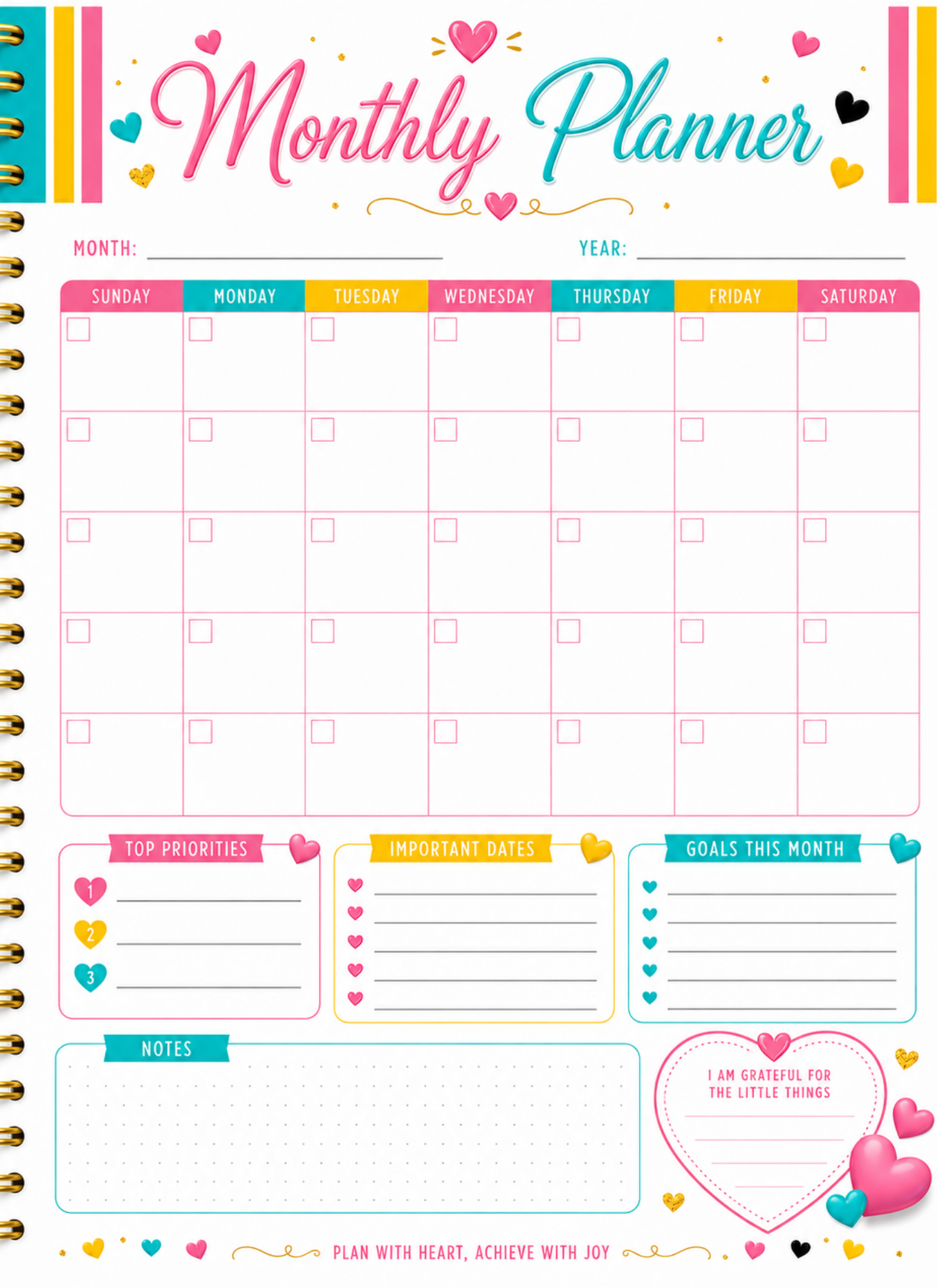The Day Planner Collection — Printable Planning Pages | Daily, Monthly, Budget & Notes | Instant Download