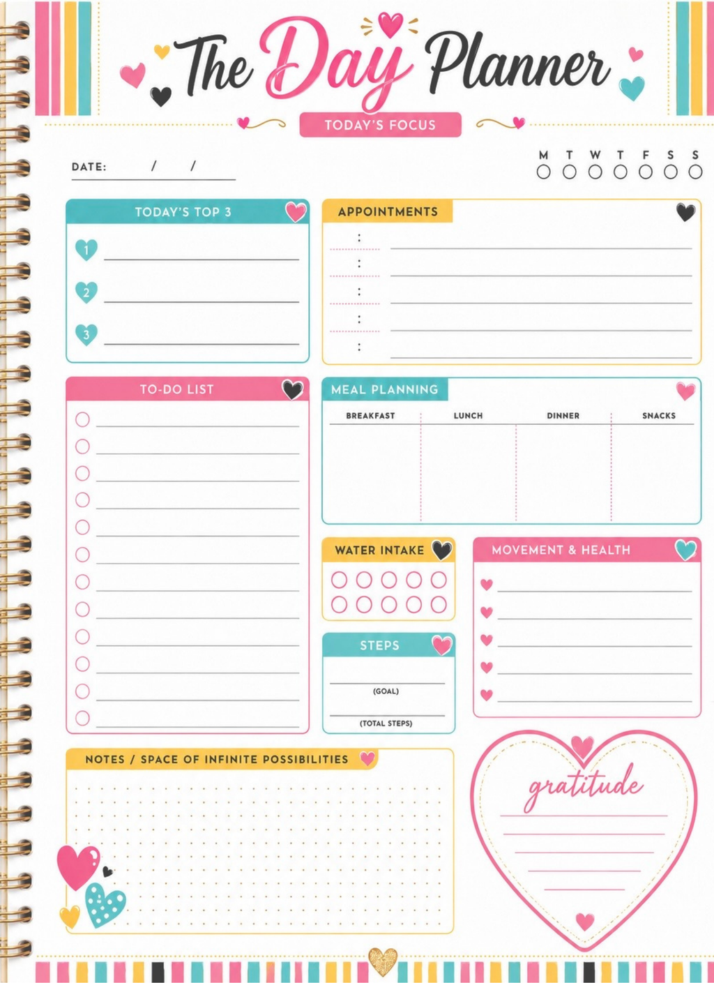 The Day Planner Collection — Printable Planning Pages | Daily, Monthly, Budget & Notes | Instant Download